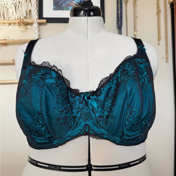 Elomi Women's Plus Size Anushka Underwire Padded Half Cup Banded Bra 42J - Picture 2 of 8